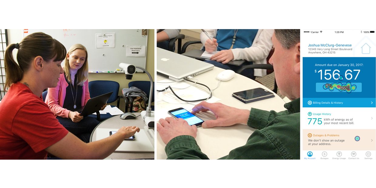 Usability test sessions with participants using the app prototype on phones