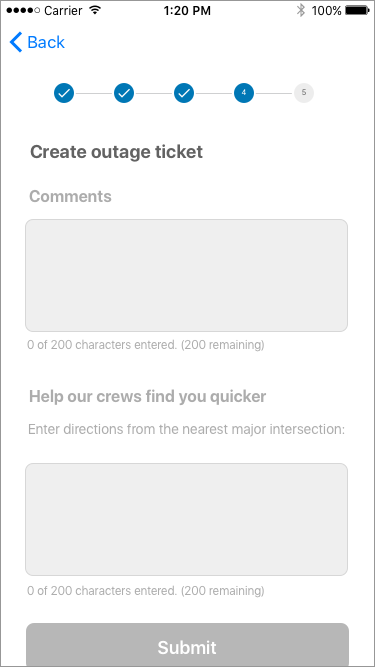 Comments and directions to help crews find you
